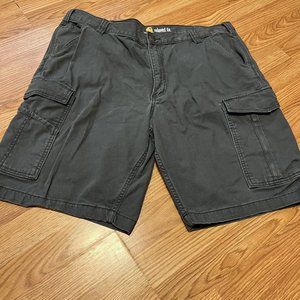 Carhartt Relaxed Fit Men’s Cargo Shorts Size 40 Rugged Flex Work Gray 103542 029